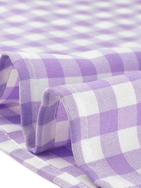 Women's Halloween Dorothy Dress Costume Summer Ruffle Neck Lace Panel Short Sleeve Check Gingham Dress